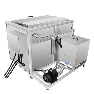 Limpiador ultrasónico industrial de las piezas de automóvil 88L con el sistema del filtro de aceite