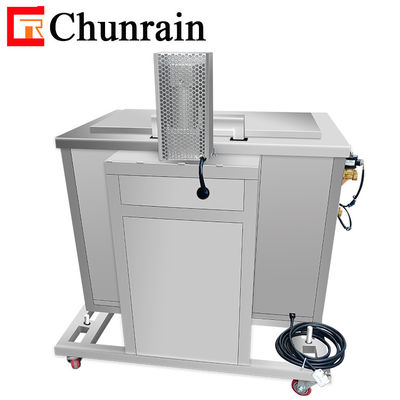 38-360L limpiador ultrasónico industrial personalizado con elevador para piezas metálicas del motor del automóvil