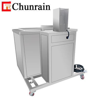 38-360L limpiador ultrasónico industrial personalizado con elevador para piezas metálicas del motor del automóvil