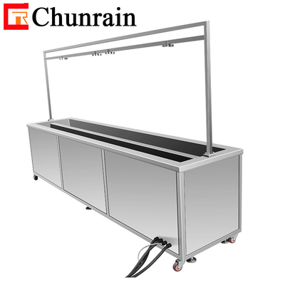 3 metros de limpieza del tanque de ultrasonido limpiador para ventanas sucias cortina ciega 300L doble tanque máquina de limpieza de ultrasonido