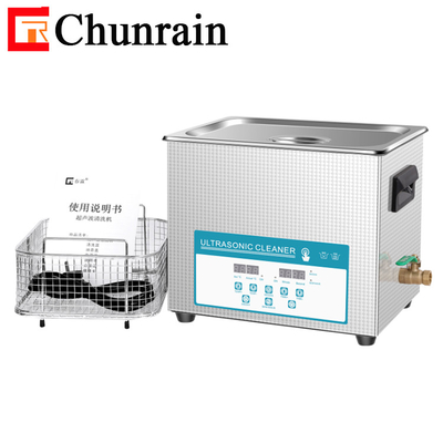 Máquina de limpieza por ultrasonido Chunrain con Degas Parts de limpieza de semieves de hardware CR-040S 10L 240W limpiador por ultrasonido