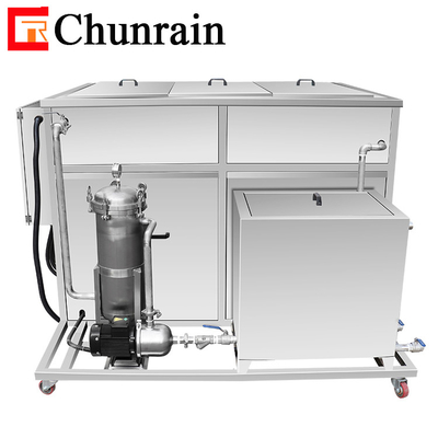 Limpieza industrial de ultrasonidos con sistema de filtros para el aro de la rueda, los rodamientos del intercambiador de calor Limpieza del baño 1500L