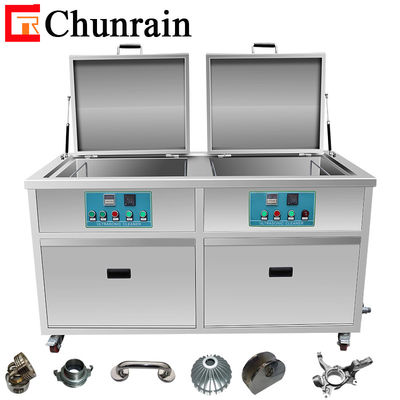 Limpiador ultrasónico del metal de los 2 tanques, equipo de limpieza ciego ultrasónico de 7200W 960L