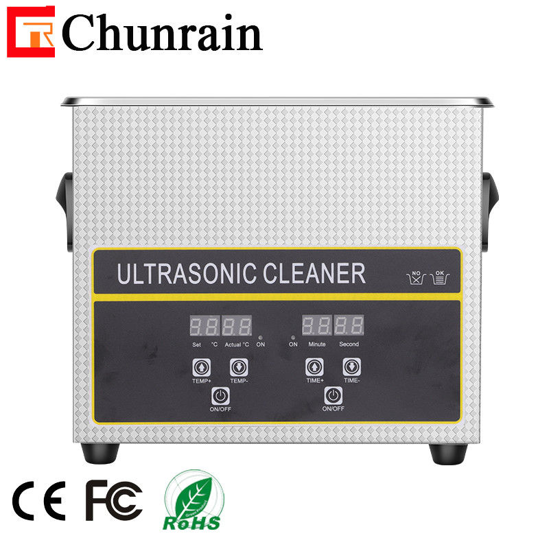 El pequeño limpiador ultrasónico de 3.2Liters 120W Digitaces para la FCC dental de las piezas enumeró