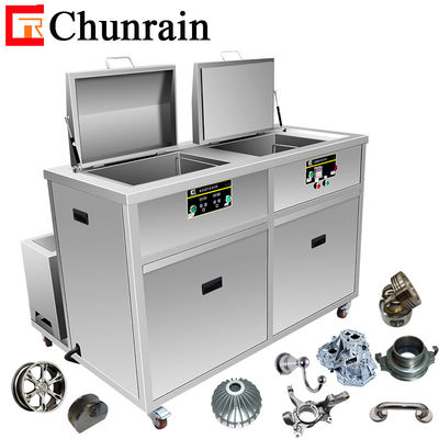 Dual Tank 61L Industry Ultrasonic Cleaner Rinsing Drying DPF Mold Engine Parts Oil Rust Degreasing Ultrasound Wash Machine