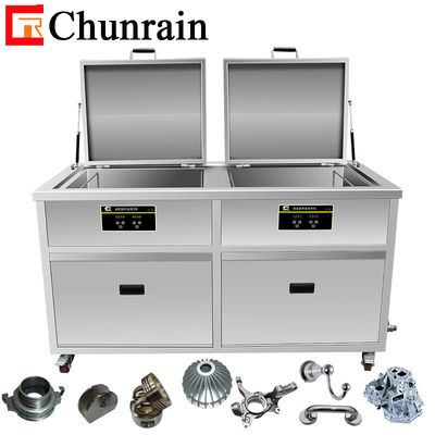 Chunrain Doble Tanques 38L Industria Limpieza ultrasónica Enjuague acuoso Secado de placas de PCB Partes de la máquina de lavado para el desengrase de polvo de aceite