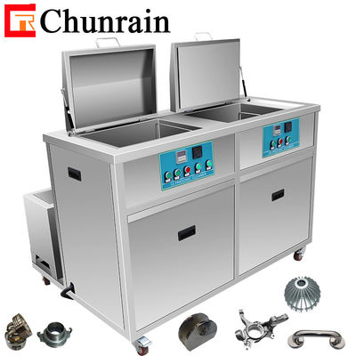 CR-2024GH 1200W 88L Capacidad de 2 tanques Limpiador industrial ultrasónico con sistema de filtro de aceite Seca para limpiar el aceite Polvo sucio